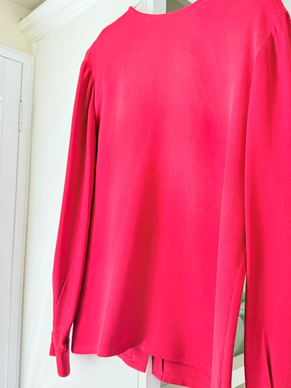 Dana Buchman Red Silk Blouse